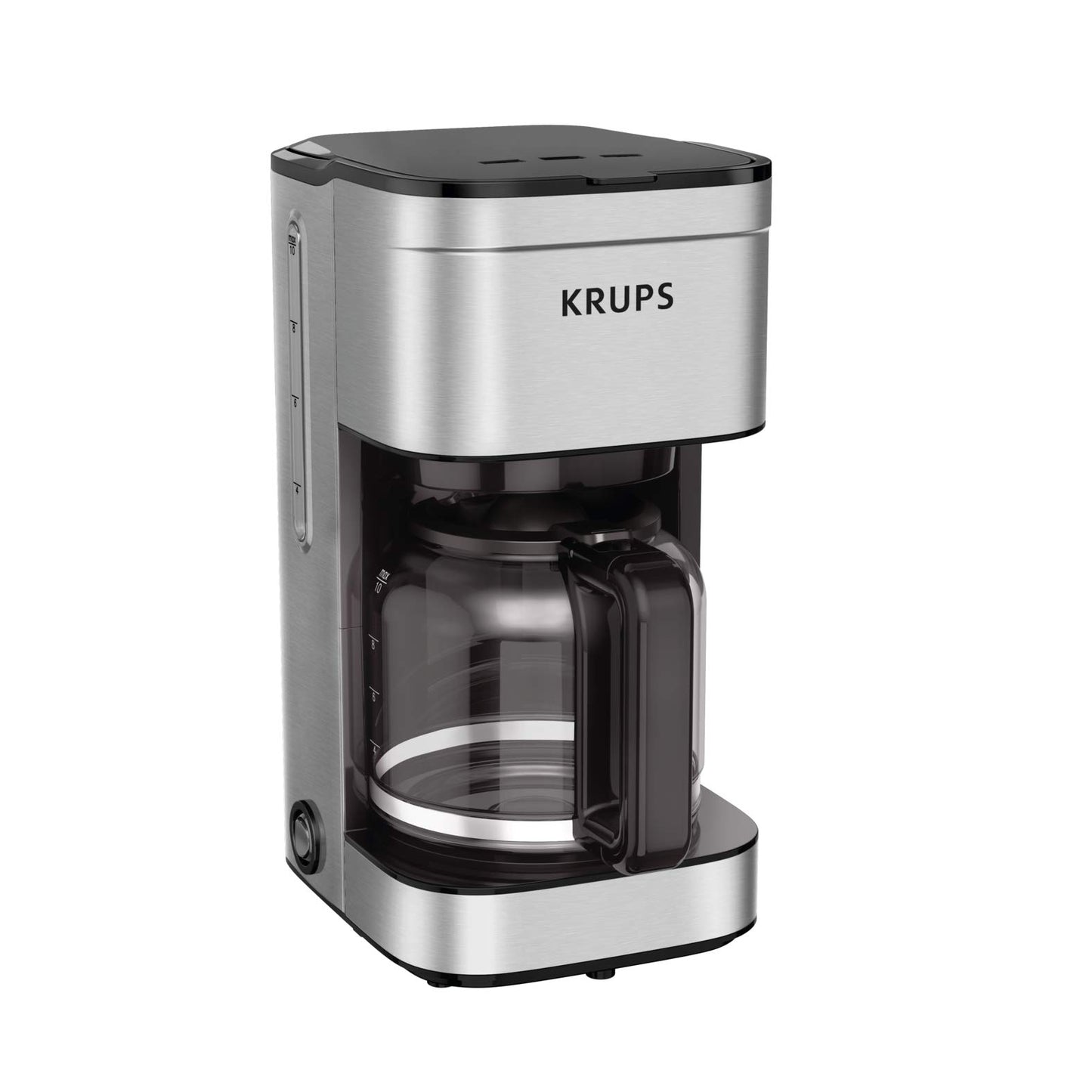 KRUPS Cafetera de Filtro Permanente Simply Brew Family Inoxidable, capacidad para preparar 10 tazas de café, incluye filtro permanente y cuchara dosificadora, 900 W, KM203D50