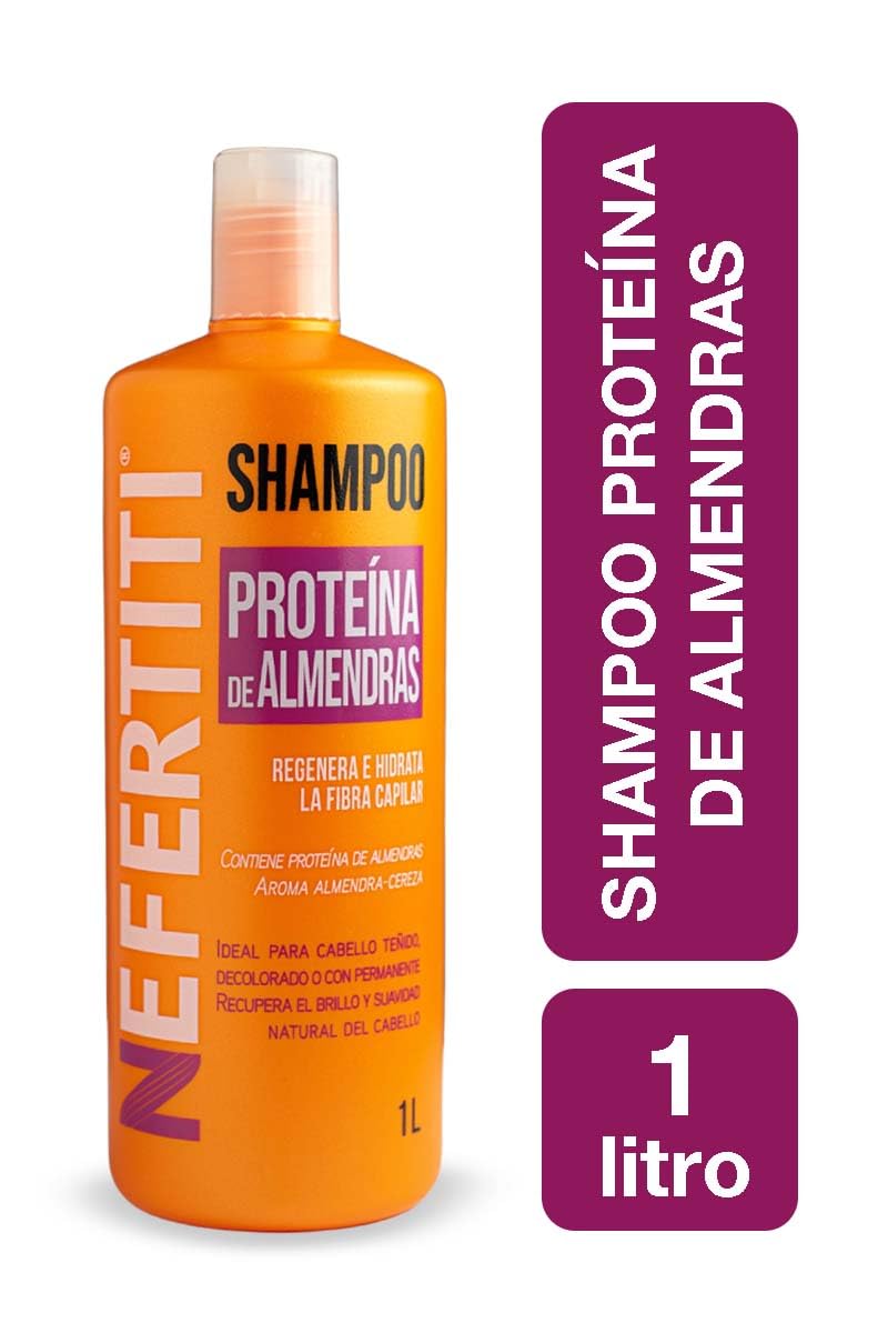 Shampoo Nefertiti Almendra Proteína 1 L