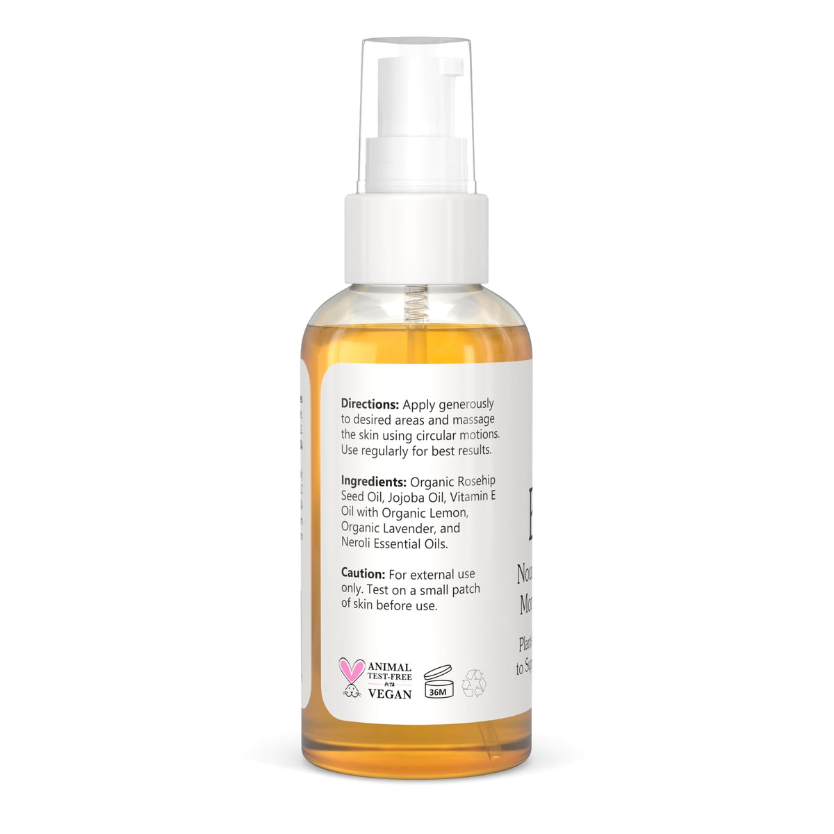 Clearly BUMP, Aceite Orgánico para la Barriga de Mamás y Futuras Mamás | Humectante para la Elasticidad de la Piel, Piel Estirada, Estrías y Cicatrices | Aceite Corporal para Embarazo y Postparto