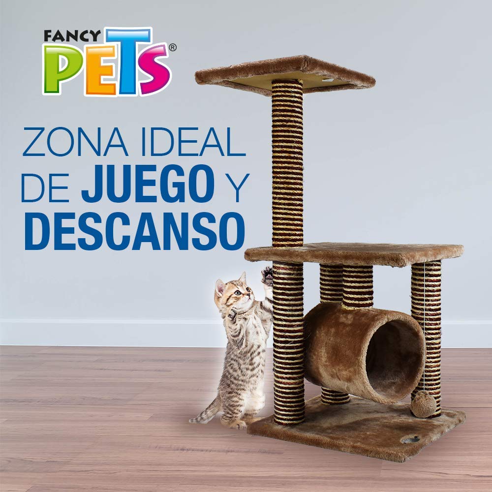 Fancy Pet con Tunel para Gato para Gato con 85 centímetros de Altura