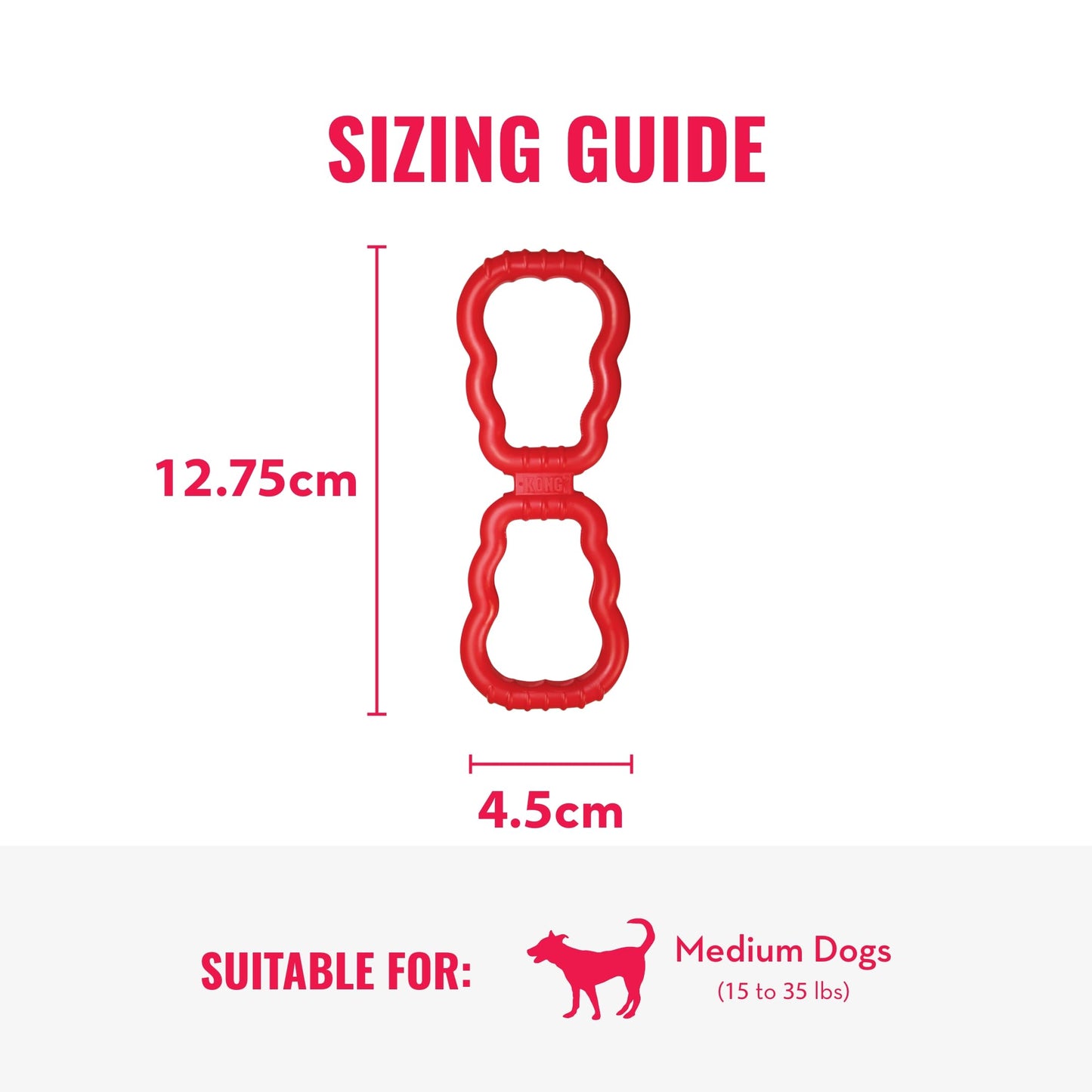 Kong Juguete remolcador para Perro, Rojo