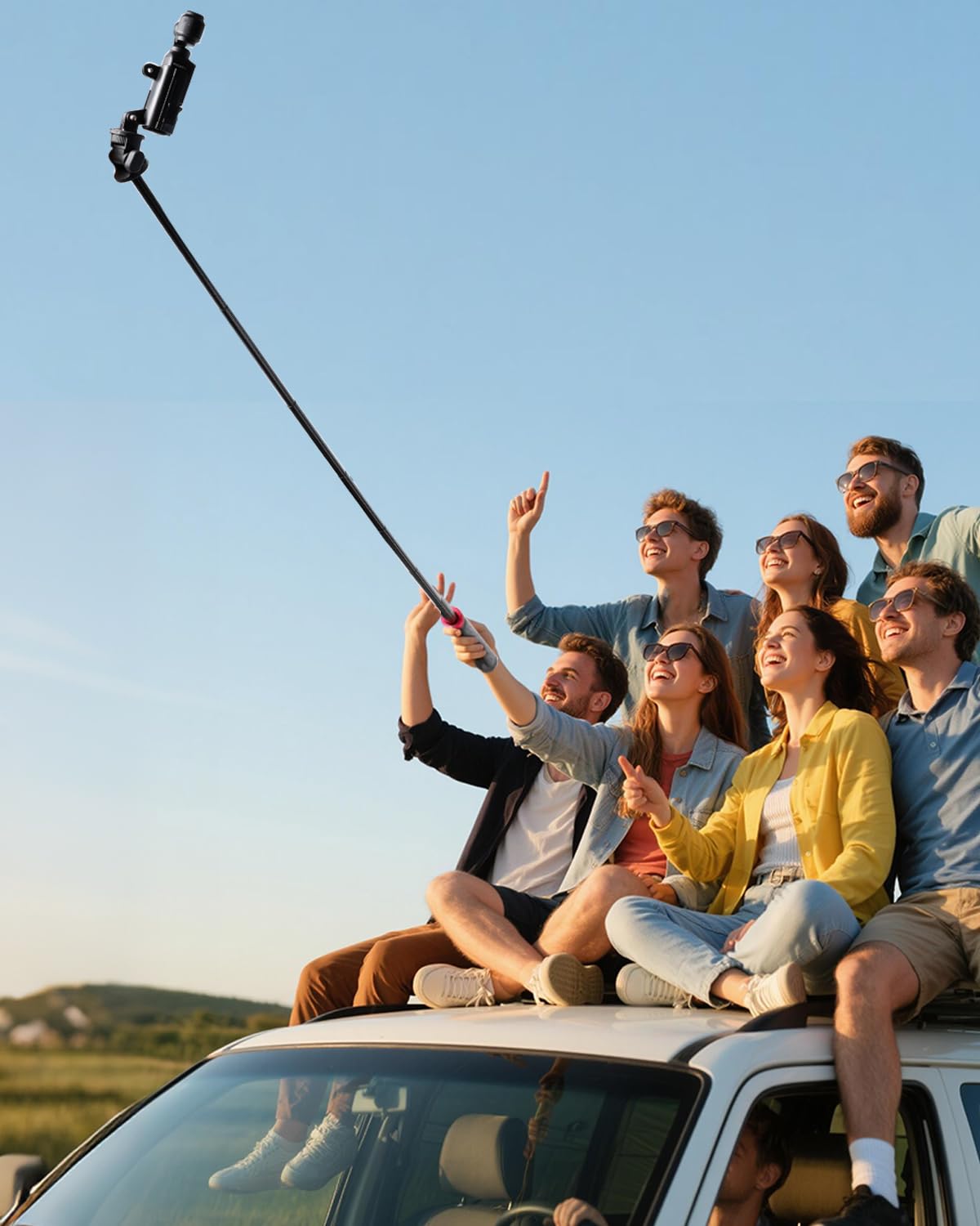 Leenconghui - Trípode y palo para selfie de 80 pulgadas para DJI Osmo Pocket 3, accesorio de trípode expandible para DJI Osmo Pocket3