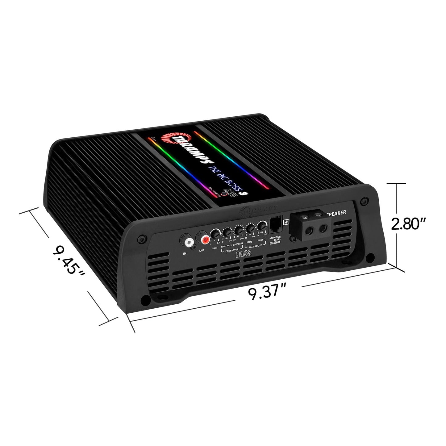 Amplificador Taramp's Negro Multiimpedancia Monobloque Clase D para Coche