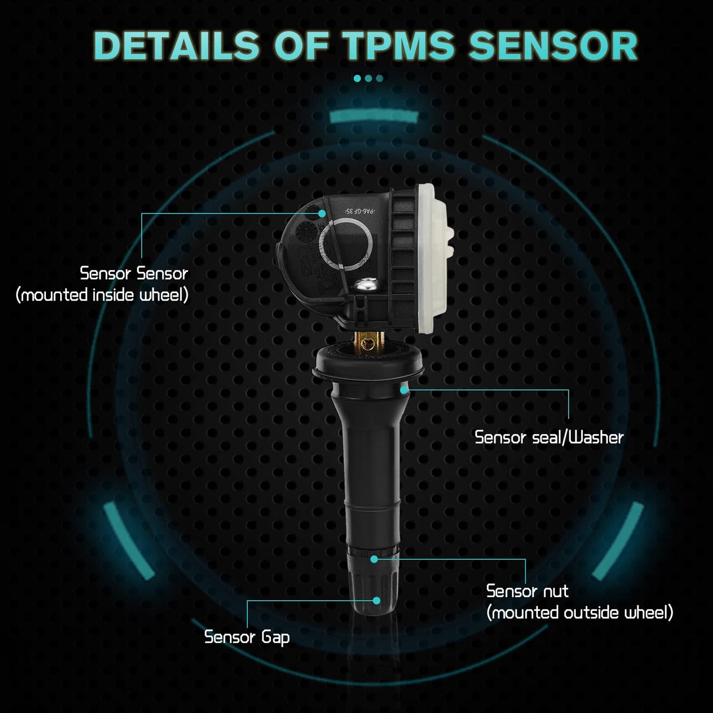 AULINK F2GT1A180AB TPMS Sensor de monitoreo de presión de neumáticos para Ford F-150 Edge Ranger Flex Mustang Explorer Lincoln MKS MKX 2015-2020