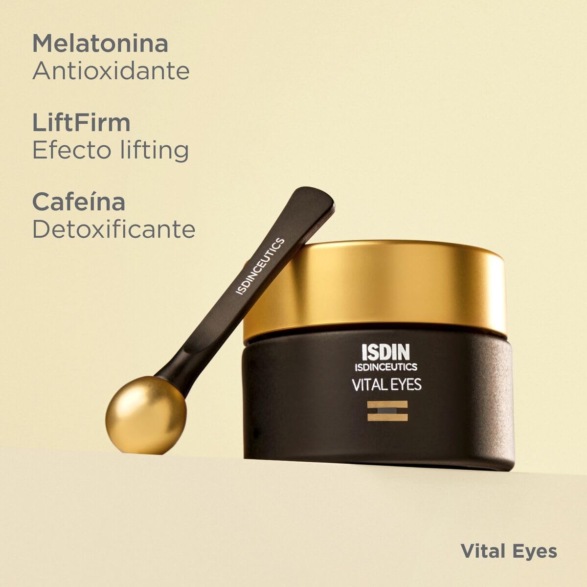 ISDIN Isdinceutics vital eyes, crema contorno de ojos antiarrugas, con melatonina y cafeina, 15 ml