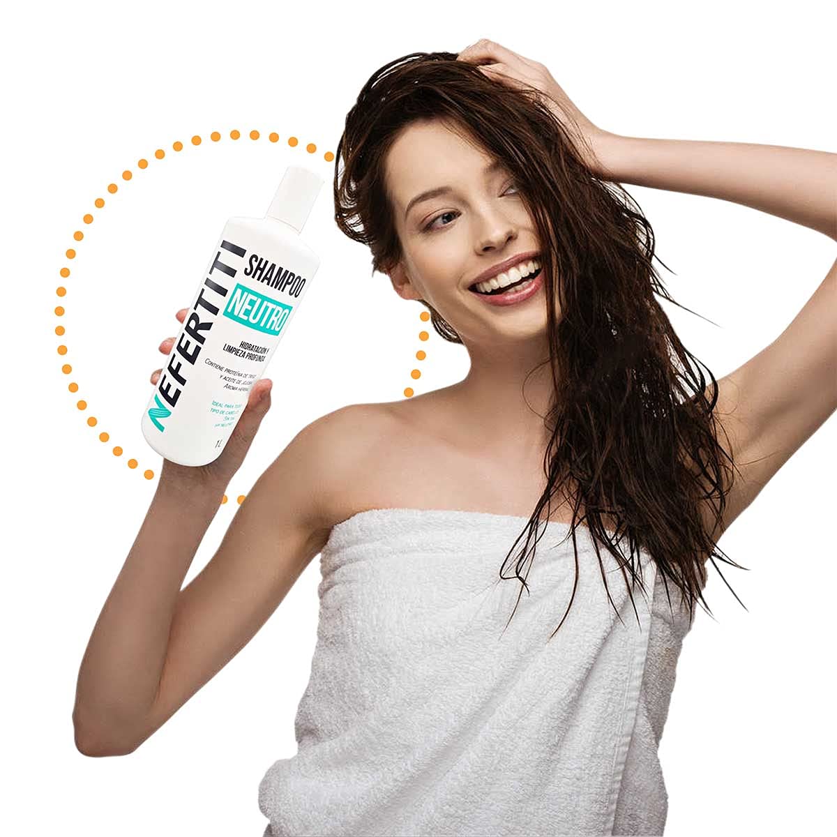 (2 Pack) Nefertiti Shampoo Neutro 1 L, Limpieza Profunda