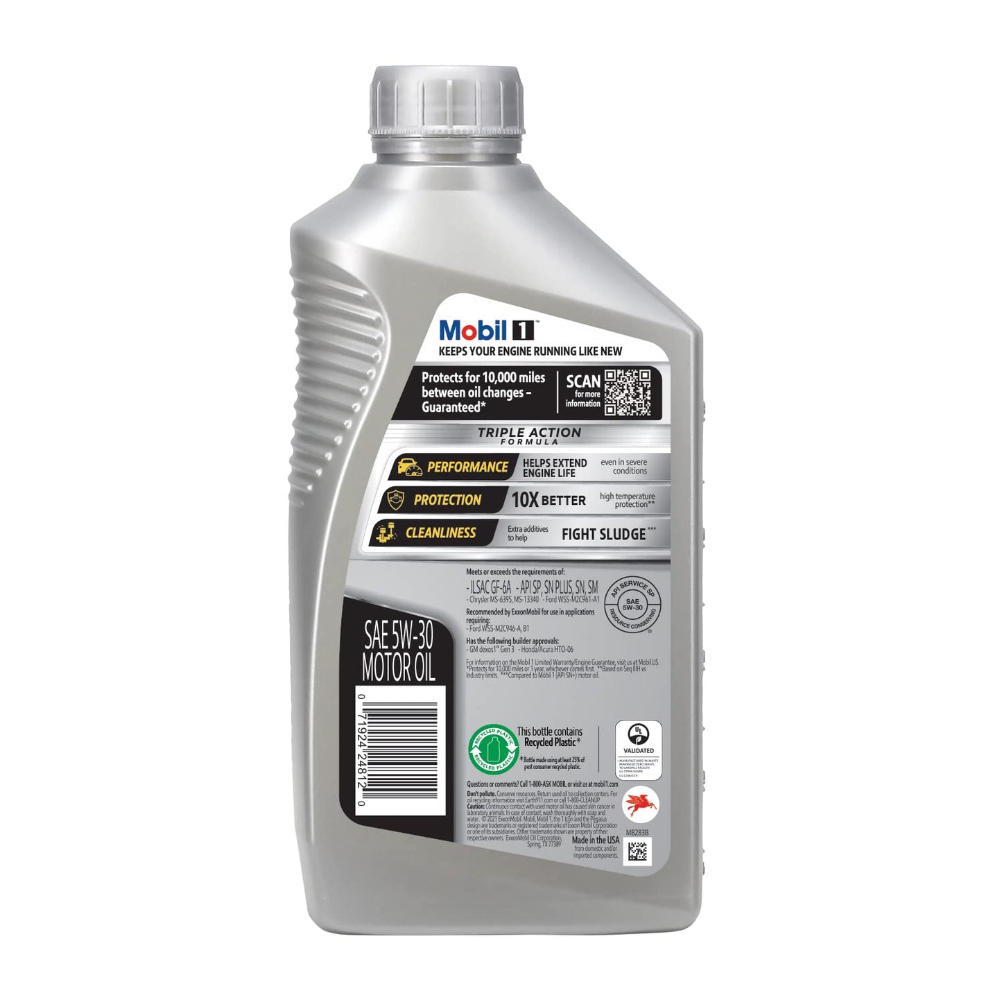 Aceite Sintético para Motor Mobil 1 5W-30 1 Quart Pack de 6