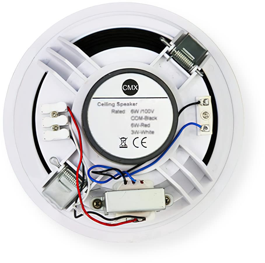 Altavoz de Techo CMX Audio Blanco sin Marco 6.5 Pulgadas Instalación Rápida
