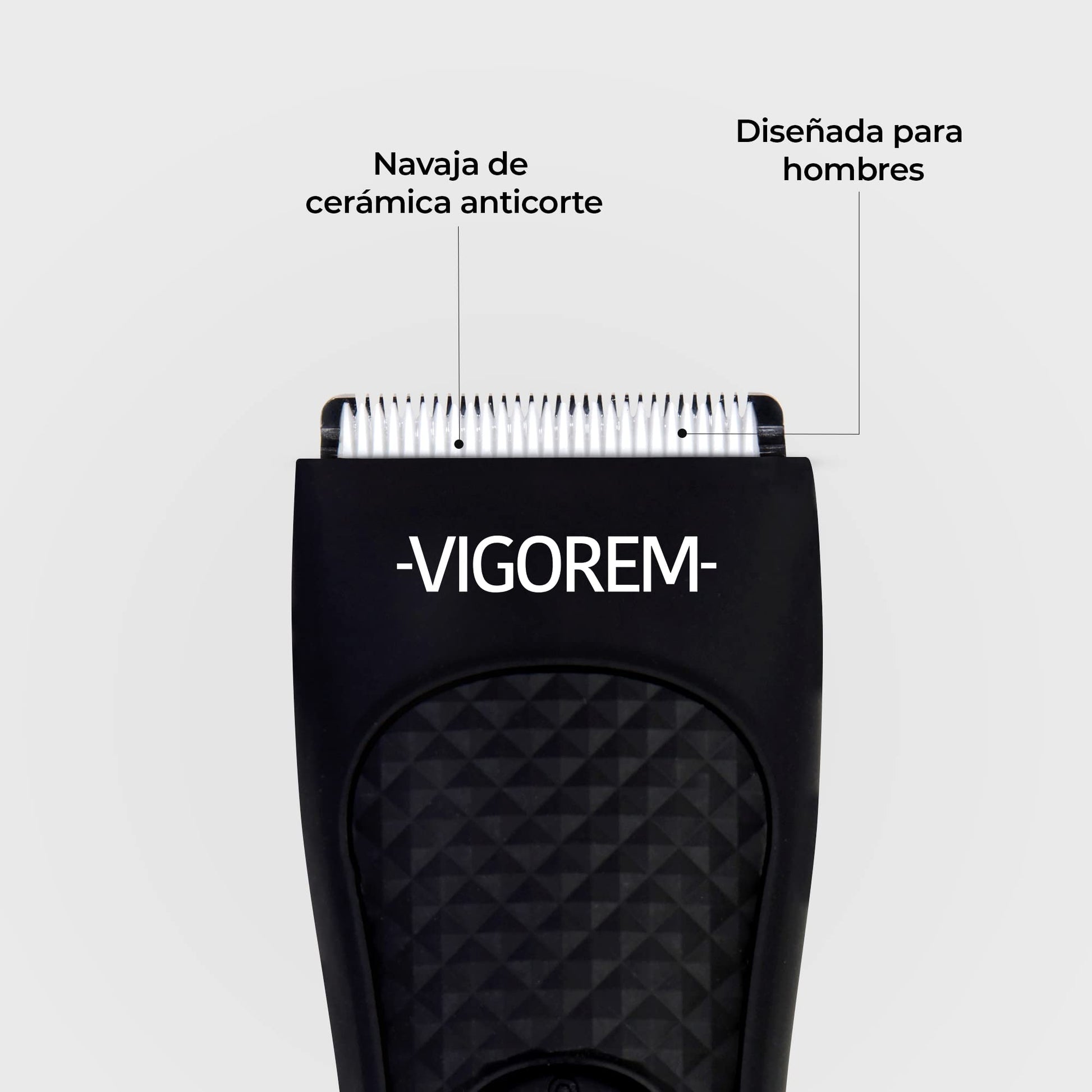 VIGOREM Light Rasuradora para hombre corporal y zonas íntimas,Impermeable grado IPX-6,cuchillas de cerámica anticorte diseño compacto ideal para viajar y llevar a todos lados