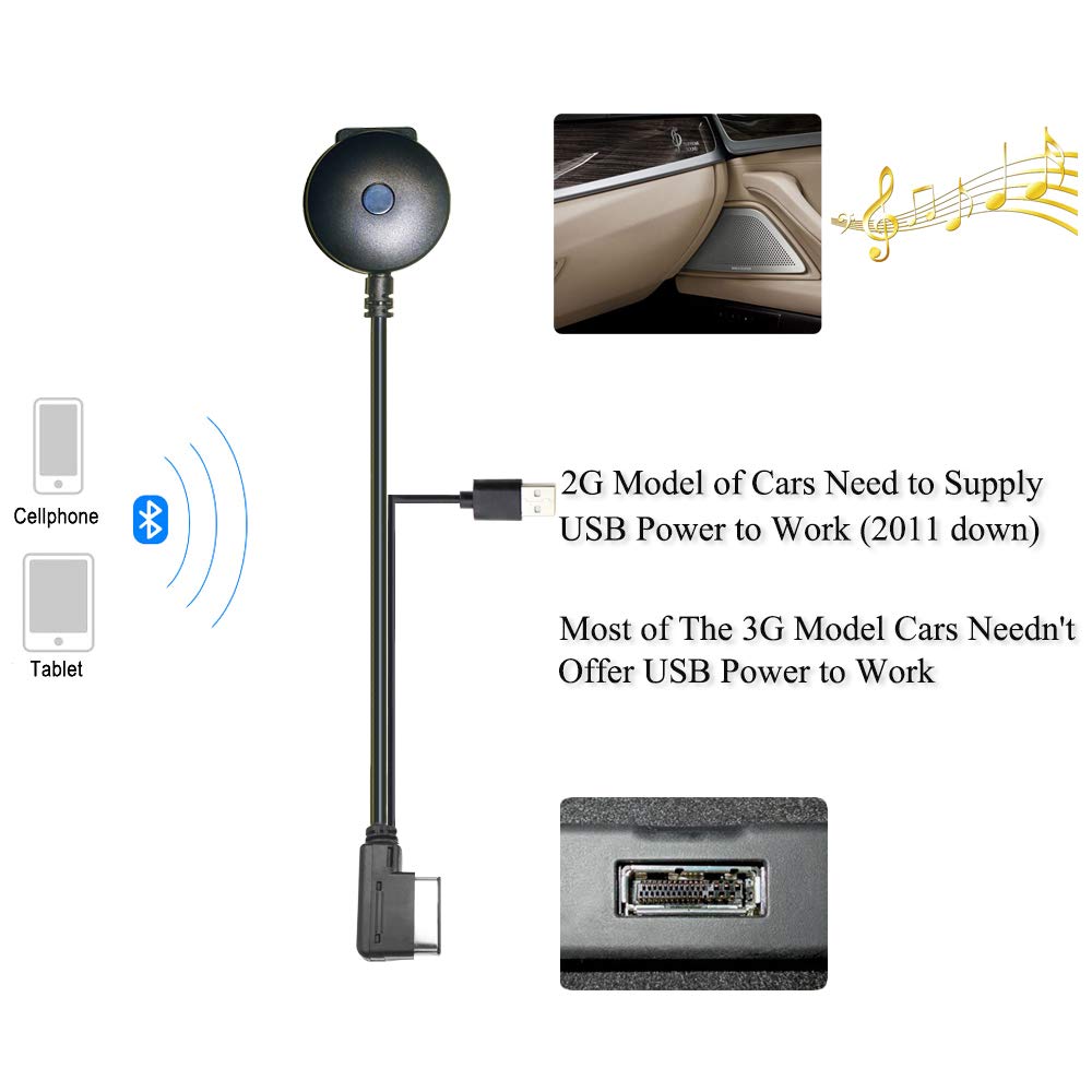 Adaptador Bluetooth 5.0 Yoper para Audi VW Skoda AMI MMI Port