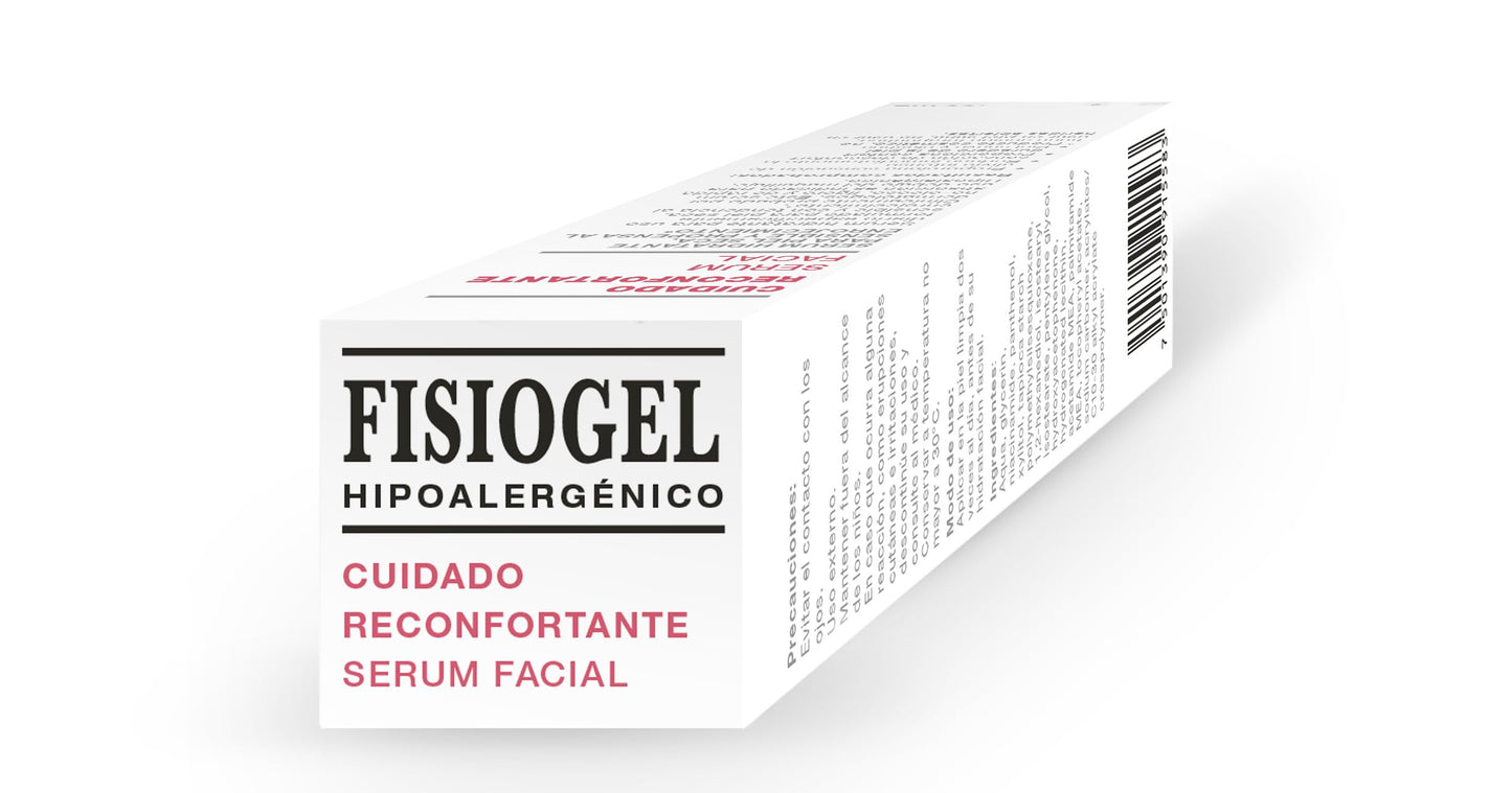 Fisiogel serum facial | suero para la piel | tratamiento mascarillas | cuidado reconfortante | Serum Hidratante | Piel Seca-sensible | Enrojecimiento | 30 ml