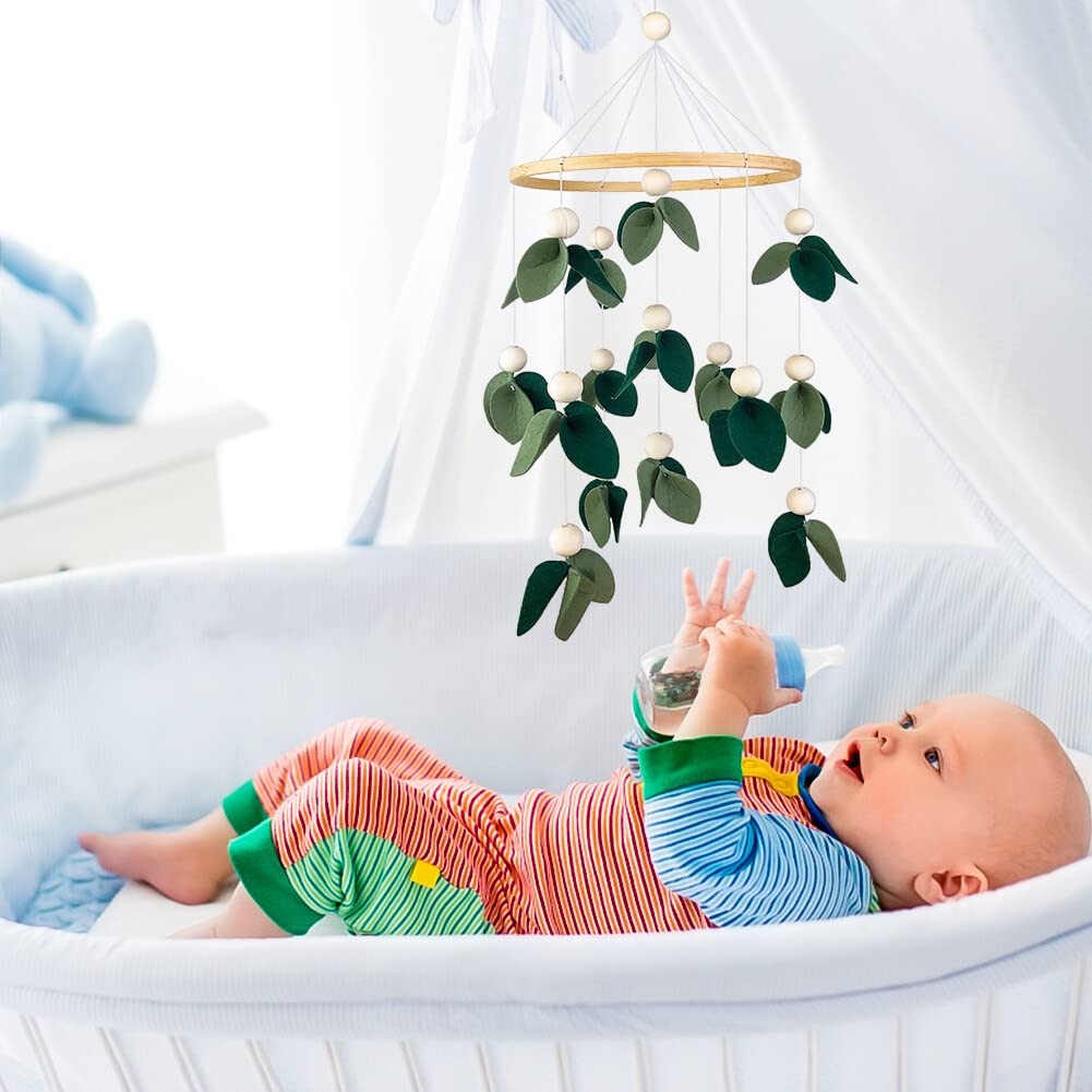 Lindo móvil para cuna con brazo móvil para cuna de bebé, soporte móvil para cuna de bebé, soporte móvil para cuna – Móvil neutro de género para decoración de guardería, accesorio móvil para cuna de bebé para decoración de guardería