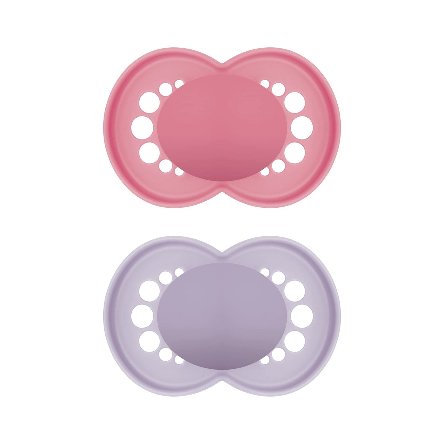 MAM - Chupetes de látex originales, chupete Binky para 6-16 meses, pezón de goma natural, hecho de materiales bio-circulares, fácil de limpiar, con estuche esterilizador, 2 unidades