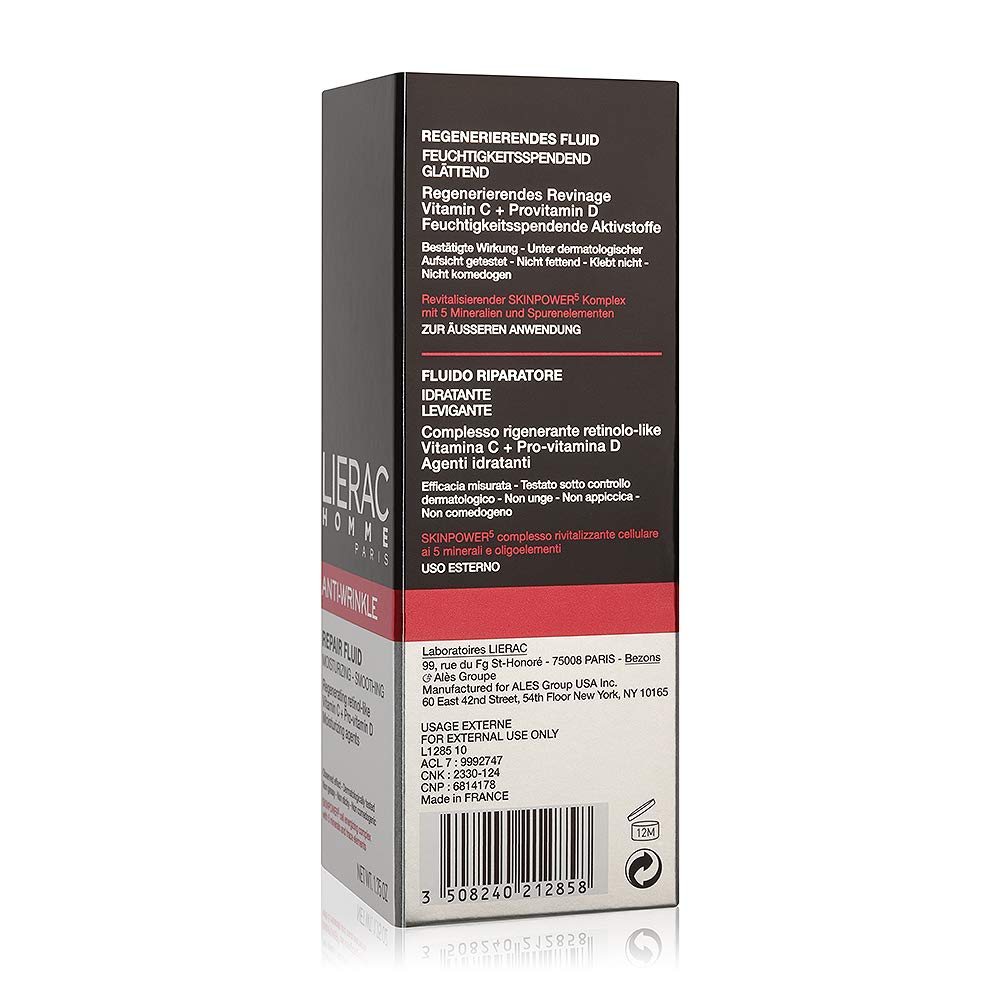 Lierac Fluido Reparador Homme Anti-Rides, 50 ml
