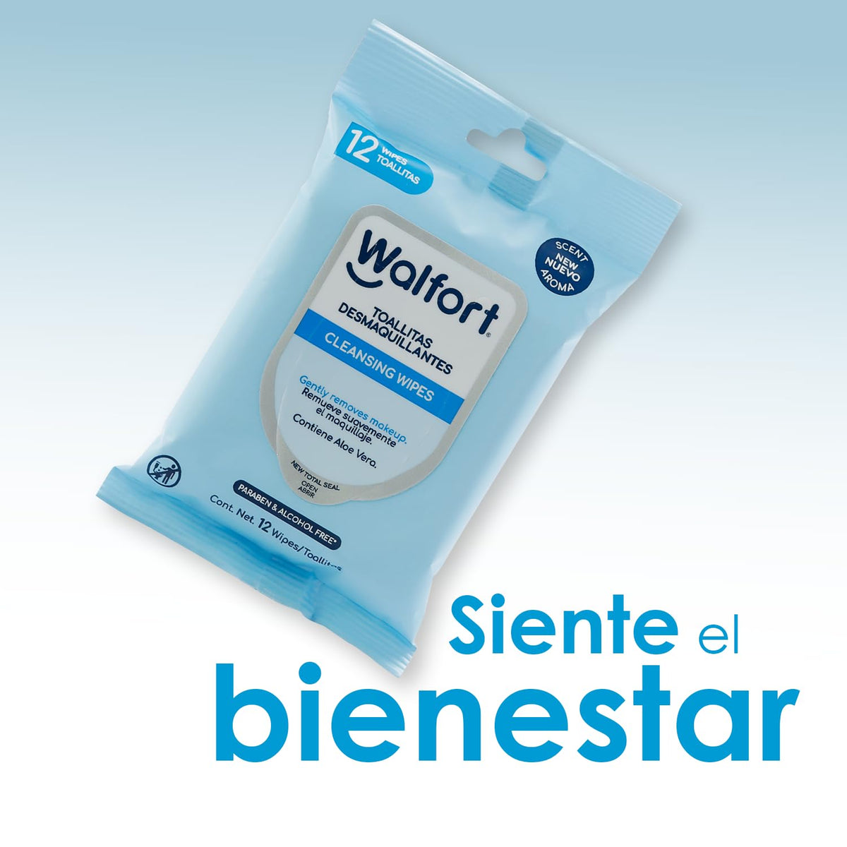 Walfort | Toallitas húmedas desmaquillantes y Agua Micelar. 3pz de Toallitas con Agua Micelar C/10pz. 3pz de Toallitas Desmaquillantes C/10pz. Caja 6 pz. Limpieza Facial Suave y Efectiva.