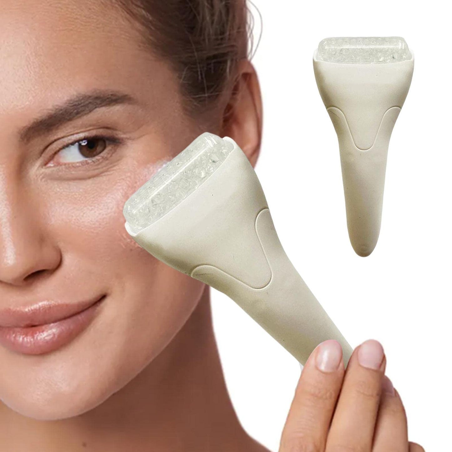 ZIYUAN Hielo Facial frío - Rodillo Facial Seguro y eficaz para congelador para rutinas Belleza diarias,Cool Ice Roller para Rostro, Hielo Facial, Reduce la hinchazón y el