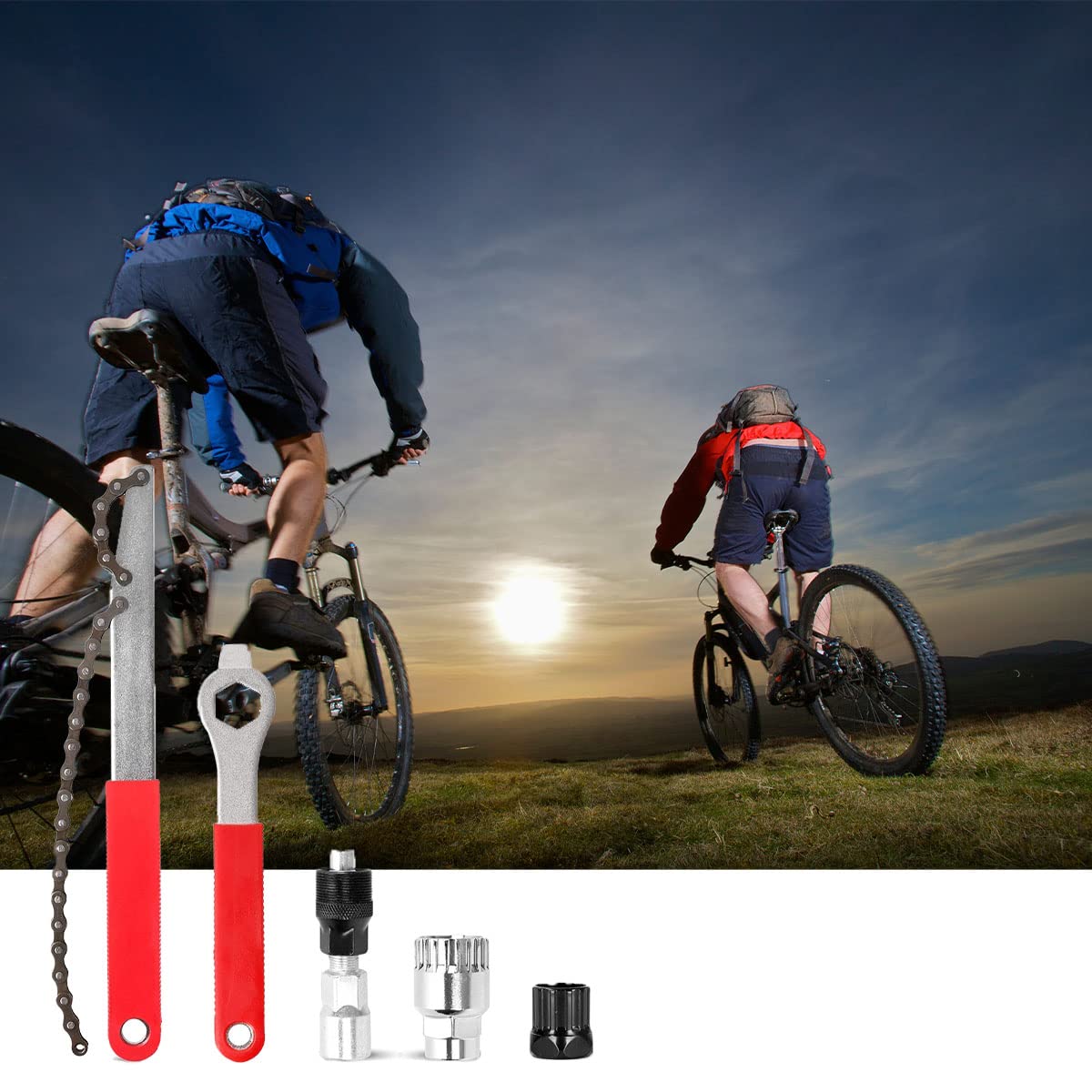 Kit de Herramientas de Reparación de Bicicletas de Montaña EDIONS para Manivela y Pedalier