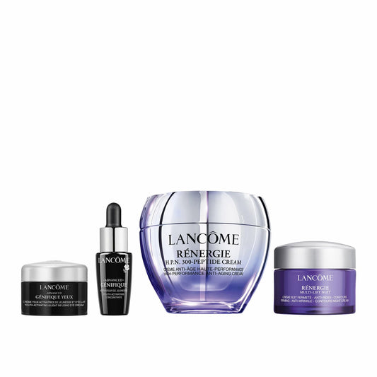 Lancôme, Rénergie, Set de Regalo, Crema de Rostro Rénergie H.P.N. 300-Peptide 50 ml + Crema Génifique Para Contorno de Ojos 5 ml + Suero Advanced Génifique 7 ml + Crema de Noche Rénergie Multi-Lift 15 ml, Reduce Arrugas y Manchas, 4 Piezas