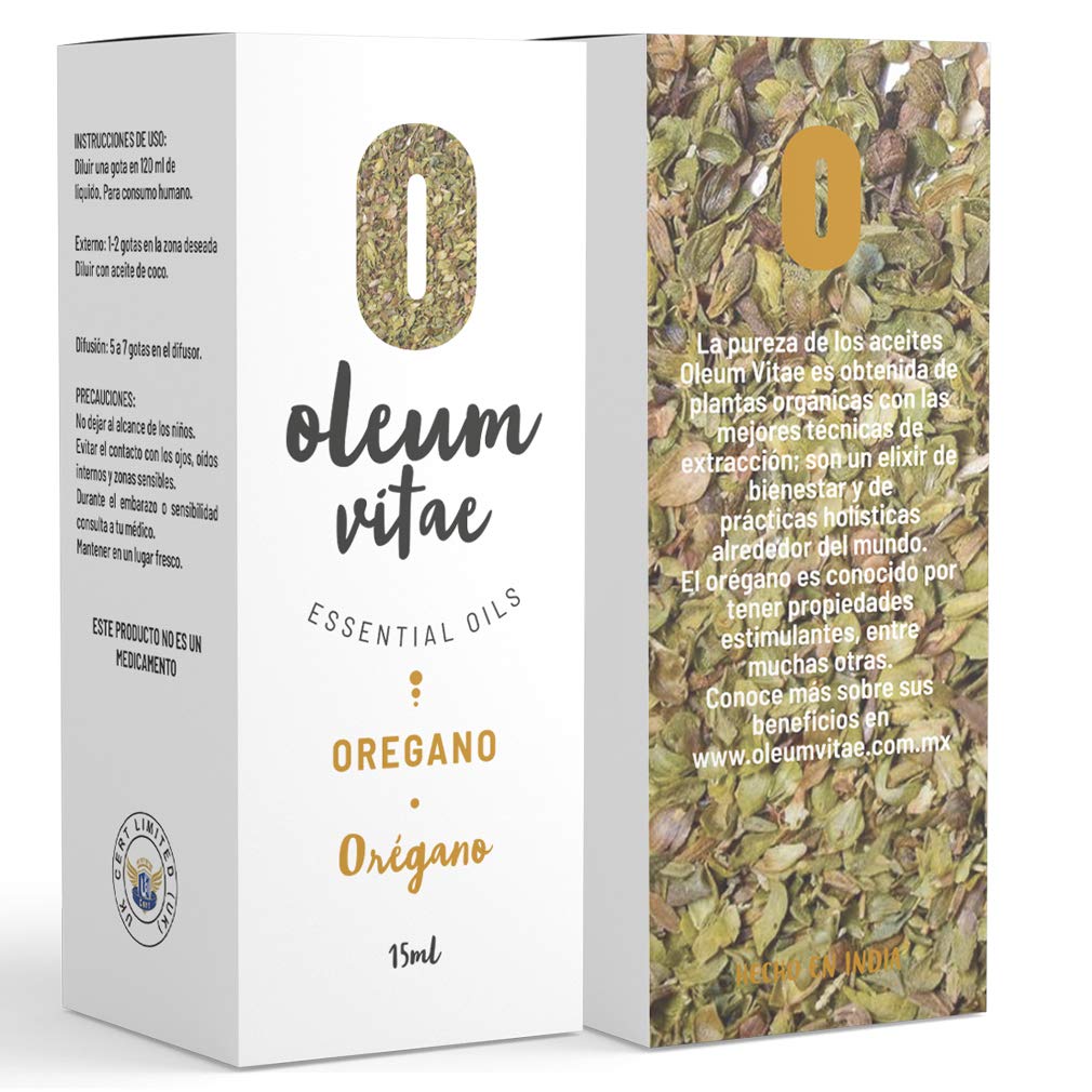 Aceite Esencial OLEUM VITAE Orégano 100% Puro y Orgánico 15ml