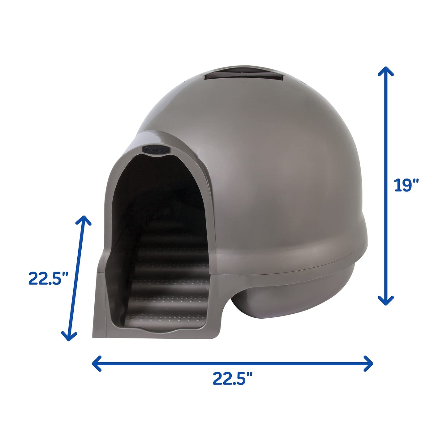 Booda - Caja para Gatos Petmate Dome Cleanstep, níquel Cepillado