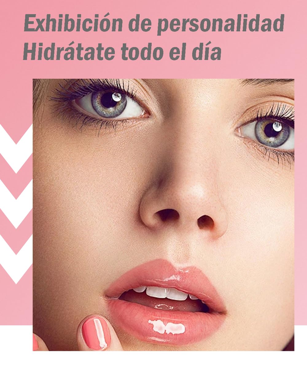 Fat oil de 8 colores, Lip gloss kit, Aceite mineral natural, Hidratante, No pegajoso, Lip oil plump adecuado para fiestas, compras, hidratación diaria