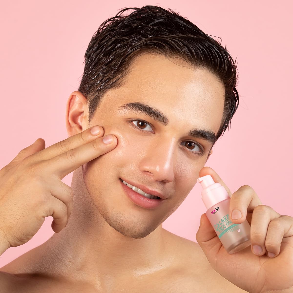 PINK UP | Collagen Face Gel | Colágeno Facial En Gel | Reduce líneas de expresión | Reafirma la piel del rostro | Textura ligera | Para todo tipo de piel | Modelo PKS09