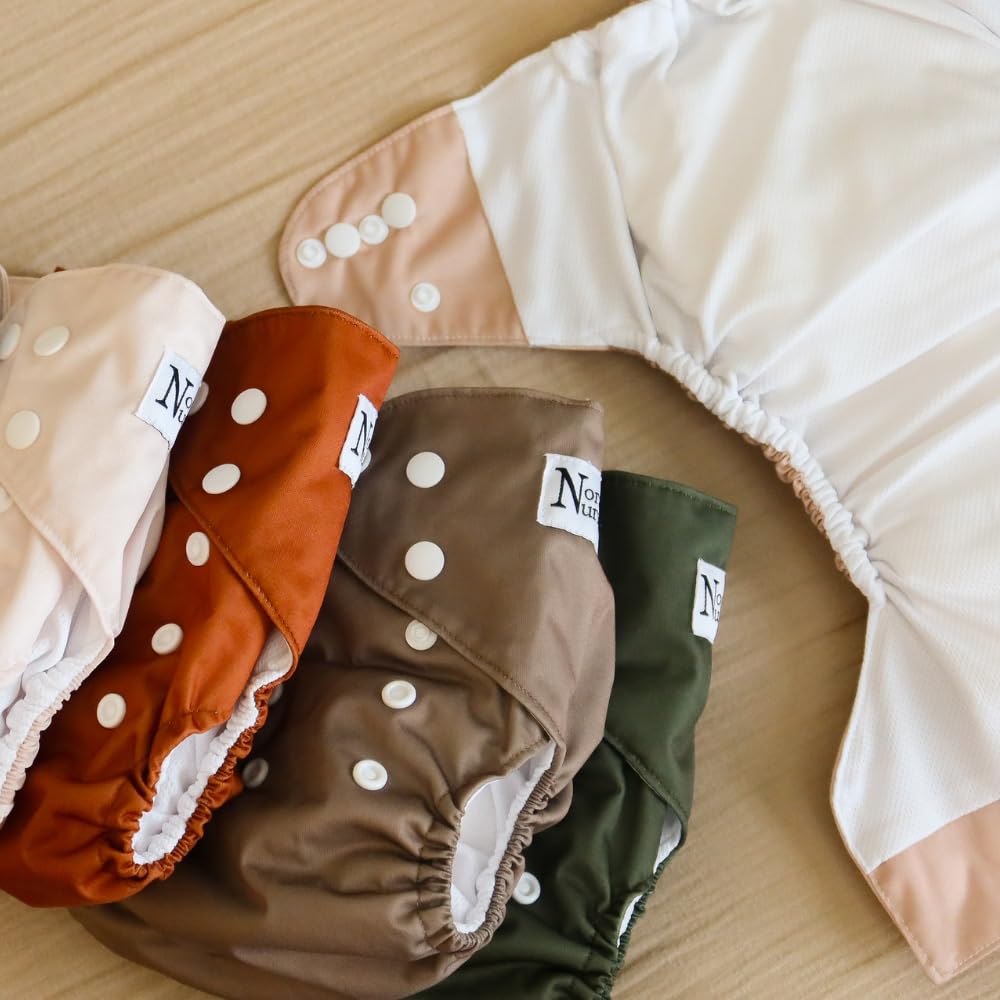 Nora's Nursery - Pañales de tela ajustables AWJ | Paquete de 7 |