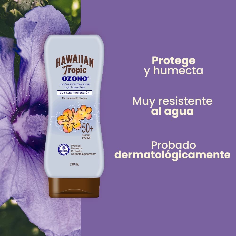 Hawaiian Tropic Ozono Protector Solar 50+ FPS Loción de 240 ml