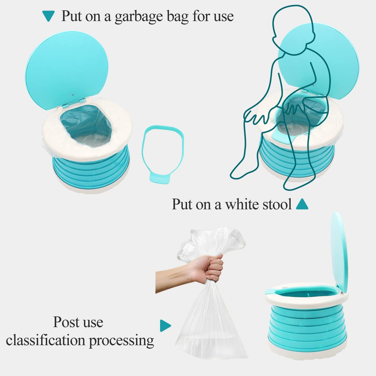 Asiento Plegable de Viaje para Niños Verde para Camping y Viajes