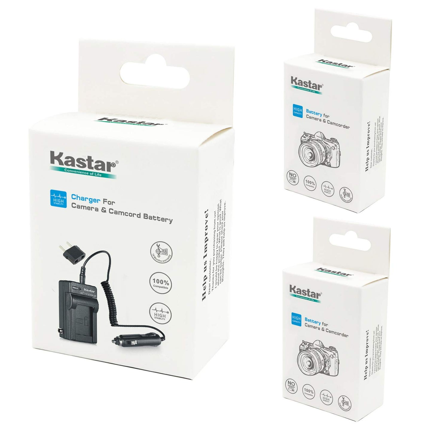 Kastar (2-Pack) y kit de cargador de batería para Fujifilm NP-50, Kodak KLIC-7004, Pentax D-LI68 trabajo con Fujifilm FinePix F50fd, F60fd, F70EXR, F72EXR, F75EXR, F80EXR, F85EXR, F100fd F200EXR, F200EXR, F300EXR, F305EXR, F500EXR, F505EXR, F550EXR, F600E
