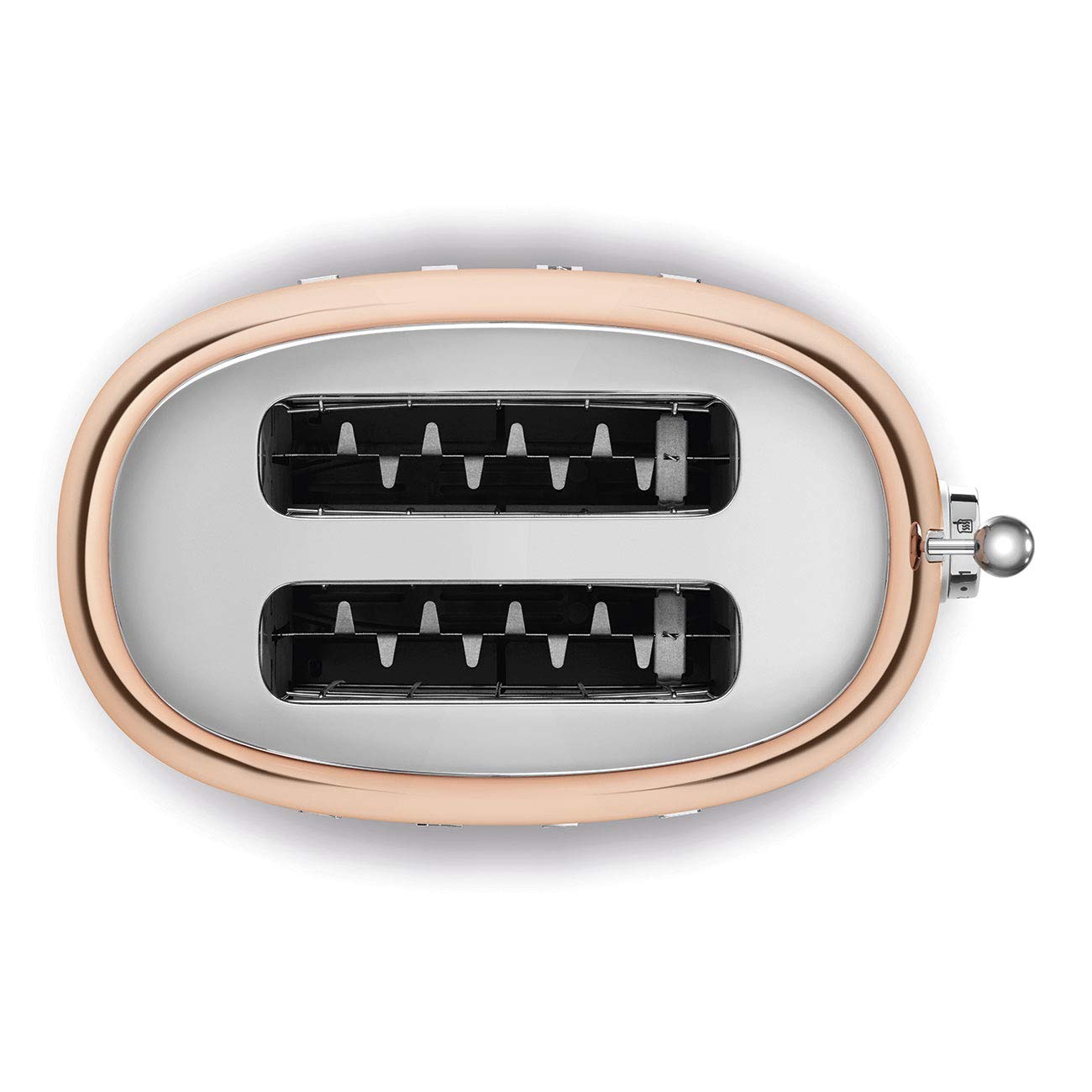 Smeg TSF01RGUS Edición Limitada 50's Estilo Retro Estética tostador de 2 rebanadas Oro Rosa, Cobre