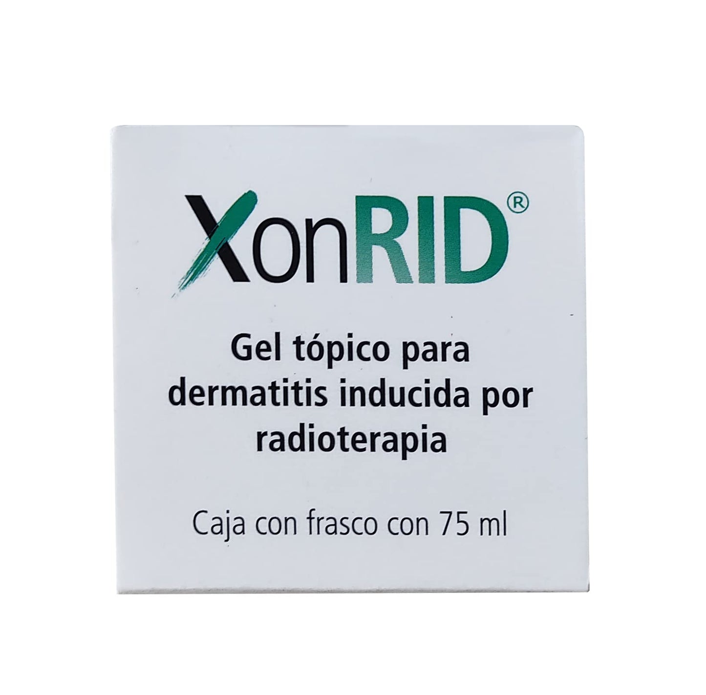 XonRID Gel Tópico para la dermatitis inducida por radioterapia Caja con frasco de 75ml