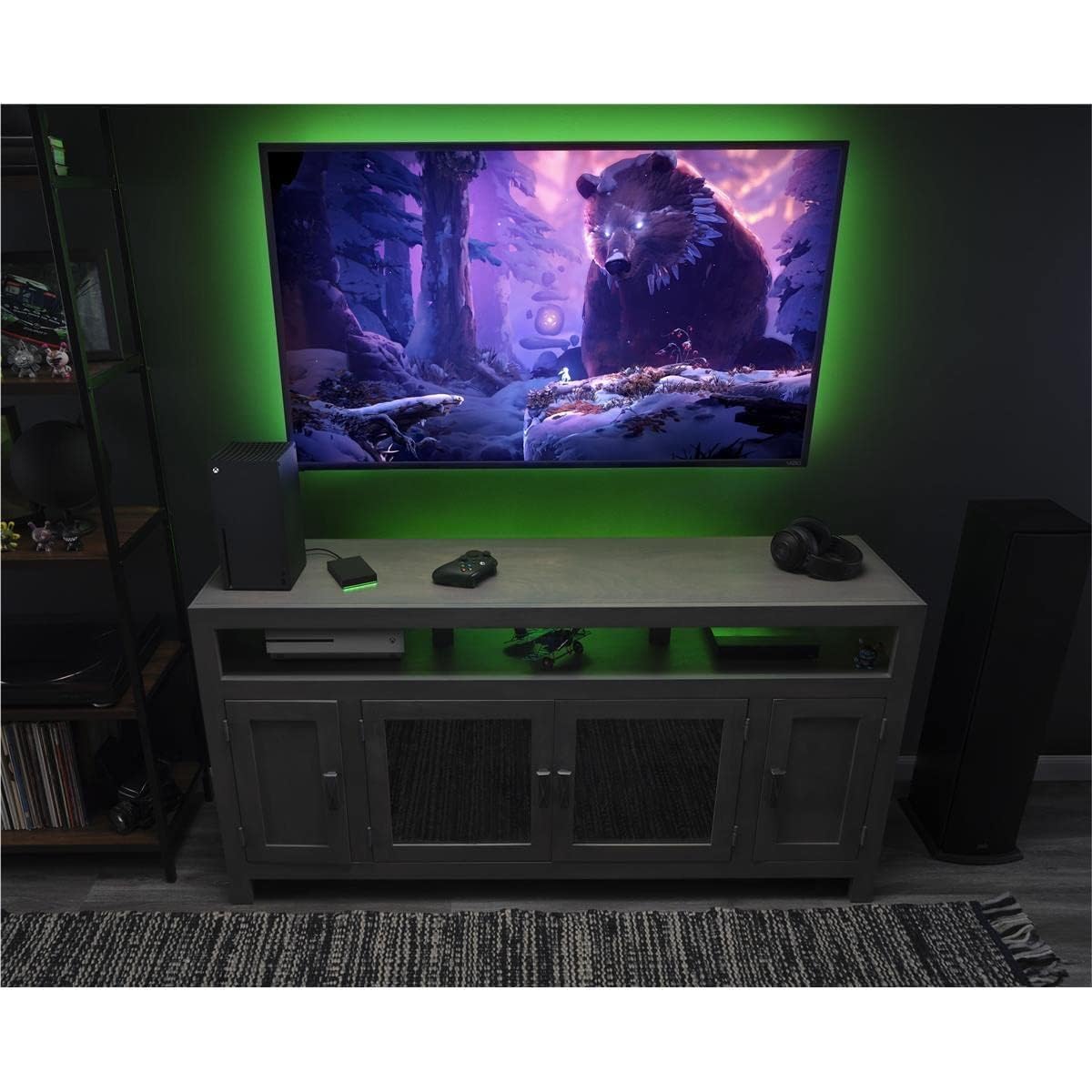 Disco Duro Externo Seagate Negro Barra LED Verde 4 TB para Xbox