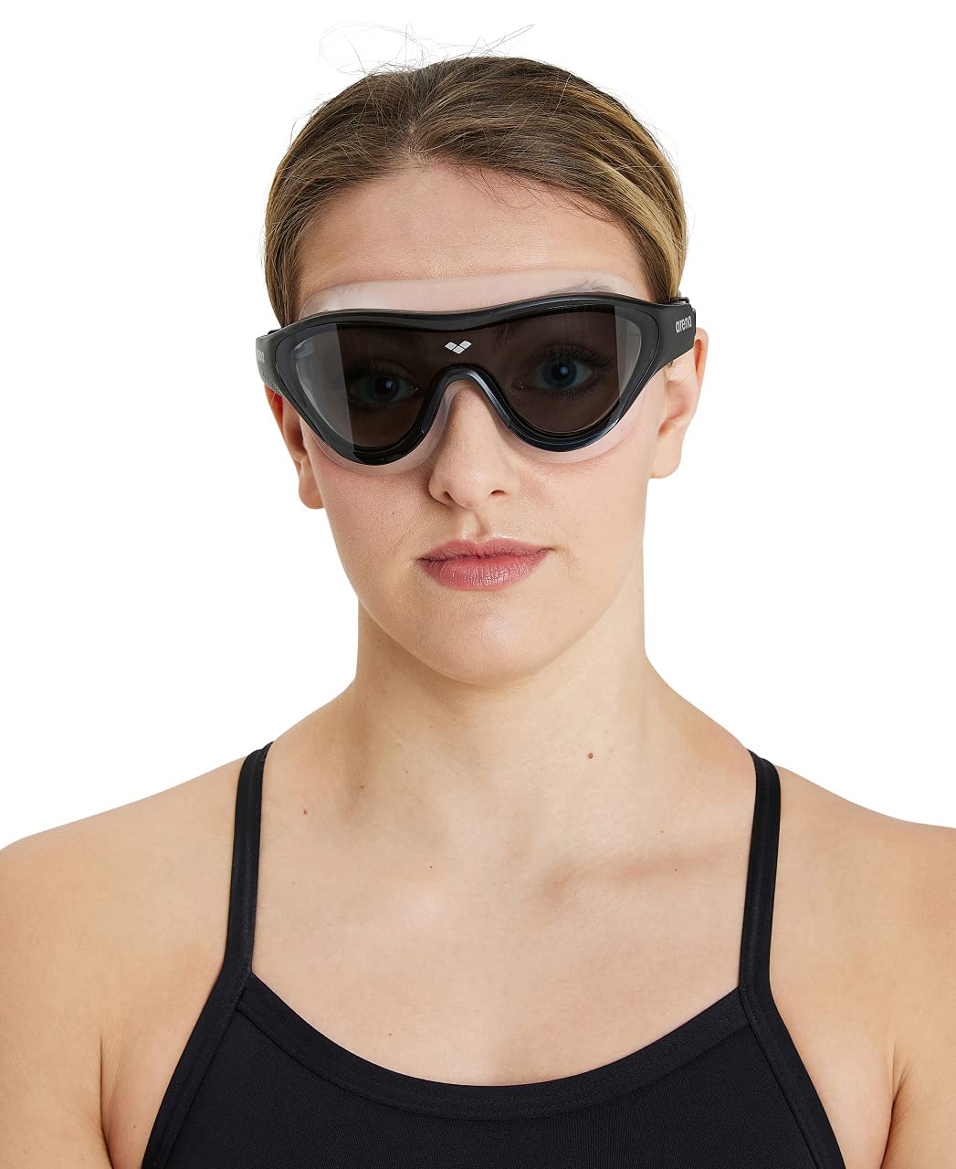 ARENA - Máscara de natación Unisex para Adultos, Unisex, para Hombres y Mujeres, Lentes de policarbonato sin Espejo, Color Ahumado/Verde Oscuro