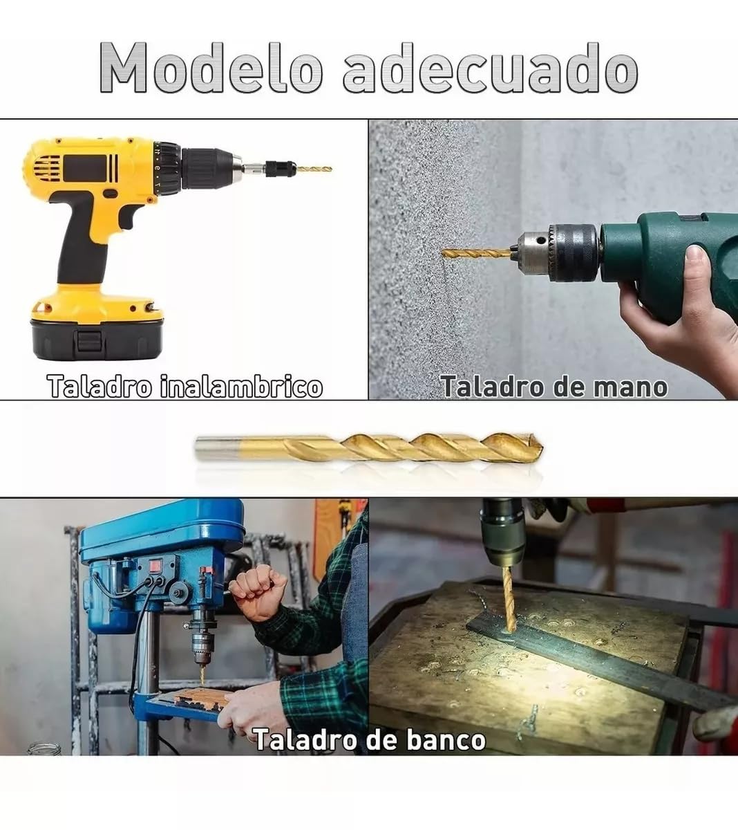 Airymium - Juego de Brocas de Titanio de 99 Piezas - Juego de Brocas de Metal Rígido de Alta Velocidad es Adecuado para Varias Transformaciones de Bricolaje y Mantenimiento de Agujeros de Perforación