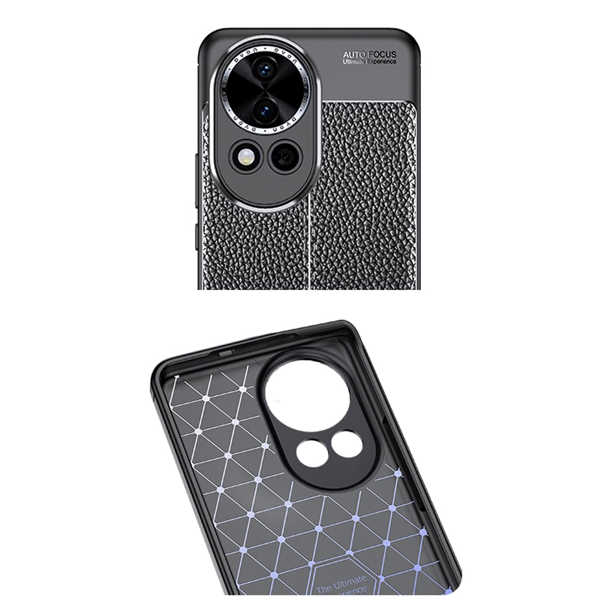 DABUNA Funda para Huawei Nova 13 y Nova 12 Case Uso Rudo Protector de Cámara Duradero Suave Antihuellas Protector Cover (Negro)