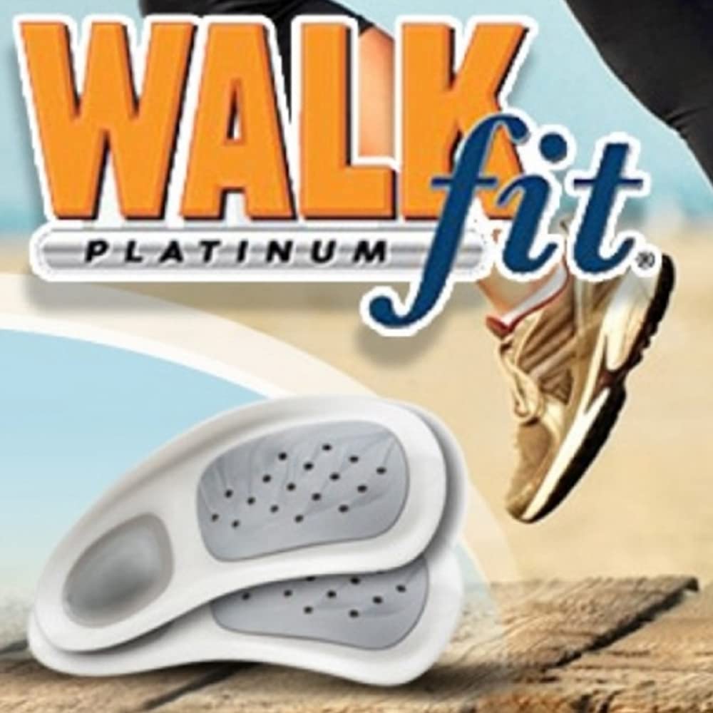 Plantillas Ortopédicas WalkFit Platino Blanco Soporte Arco Alivio Dolor para Hombre/Mujer