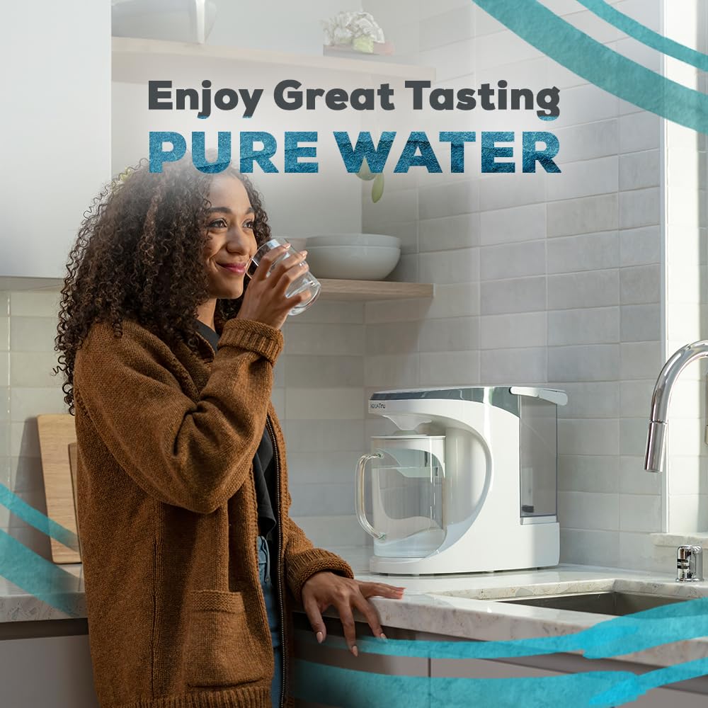 AquaTru - Filtro de repuesto de COV para jarra AquaTru con sistema de purificación de filtro de agua de ósmosis inversa para encimera AquaTru | Certificado para quitar PFAS y otros productos químicos