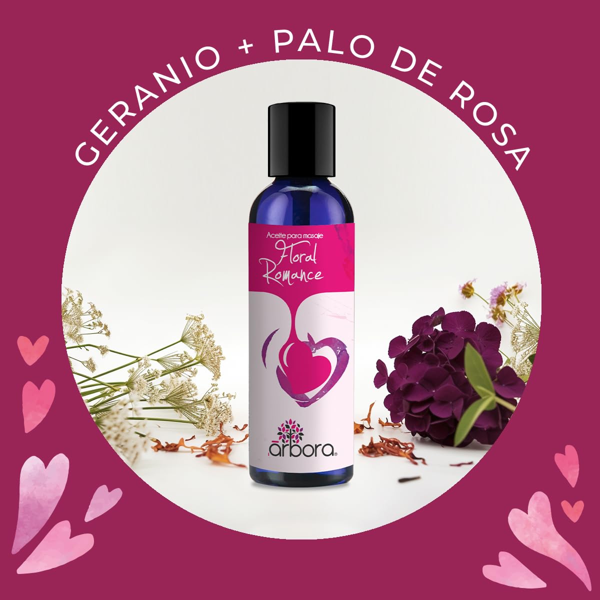 Aceites para Masaje Árbora LOVE TRIO Citrus Passion Floral Romance Sensual Spa Aromaterapia 90ml