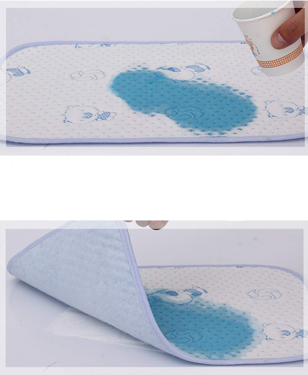 Cambiador de Pañales Monvecle impermeable algodón lavable reutilizable Blue Bear 2pcs Medium para Bebé