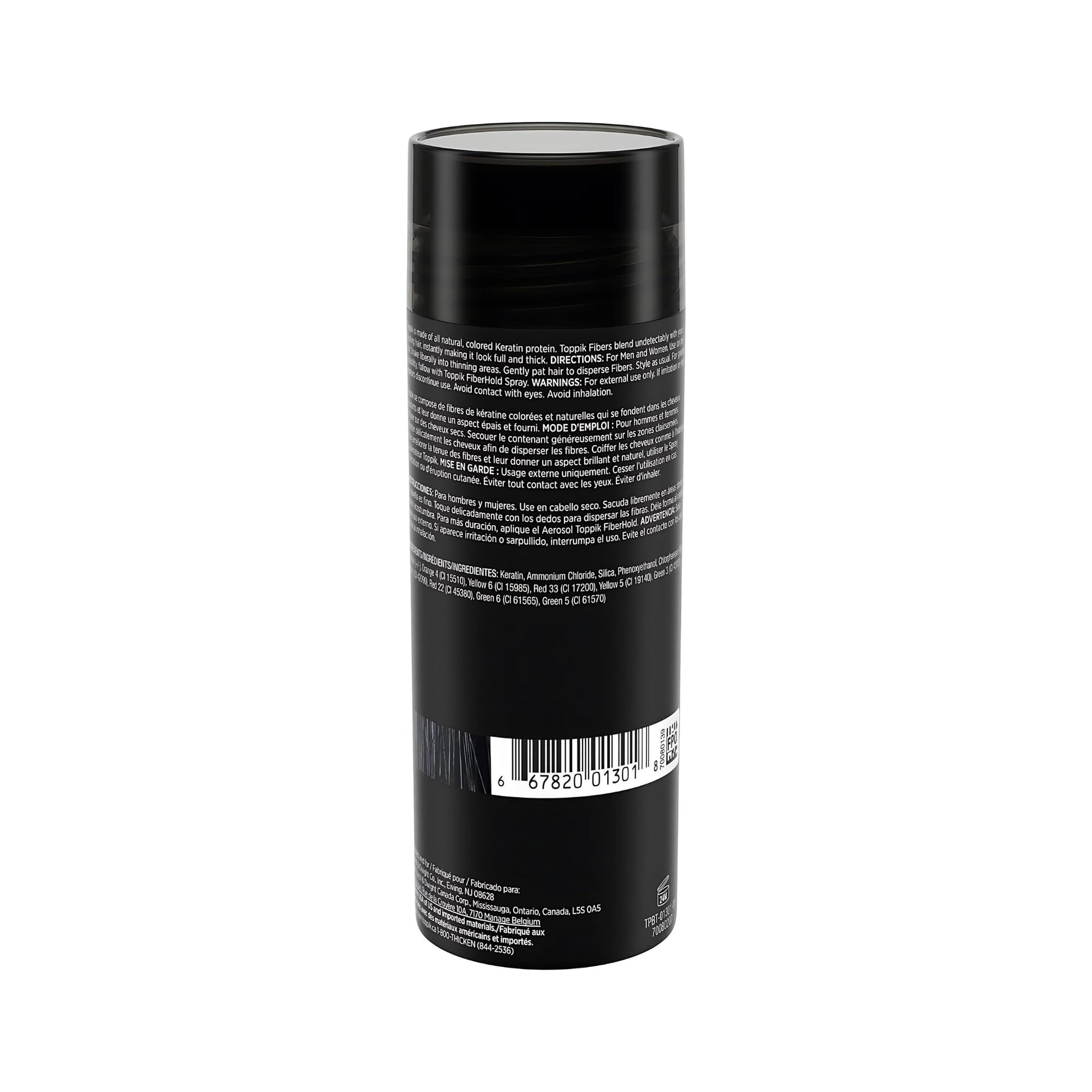TOPPIK Hair Building Fibers, Black, 1.94 oz.