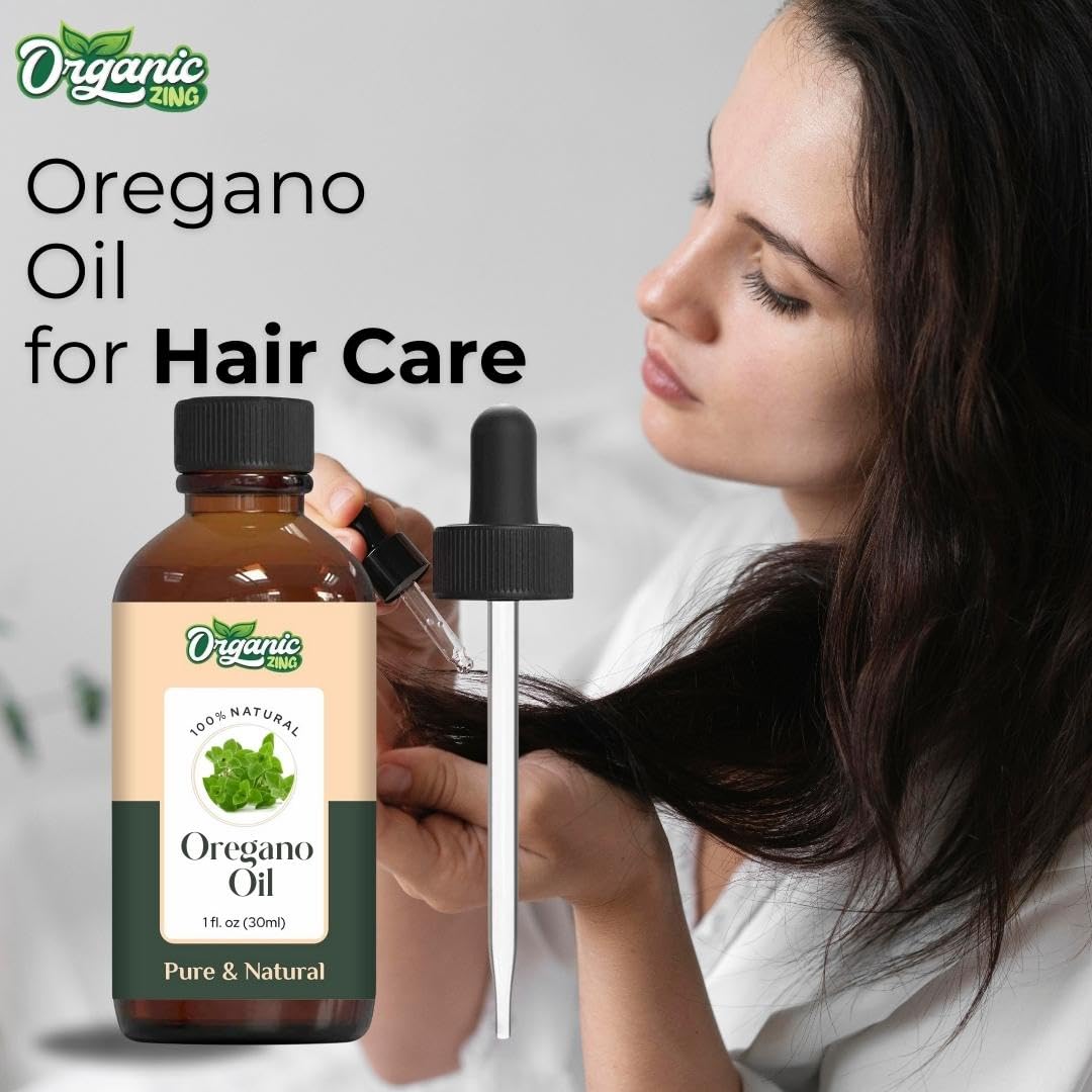 Organic Zing Oregano Essential Oil Pure & Natural for Skin care, Hair care, Body Care - 30ml