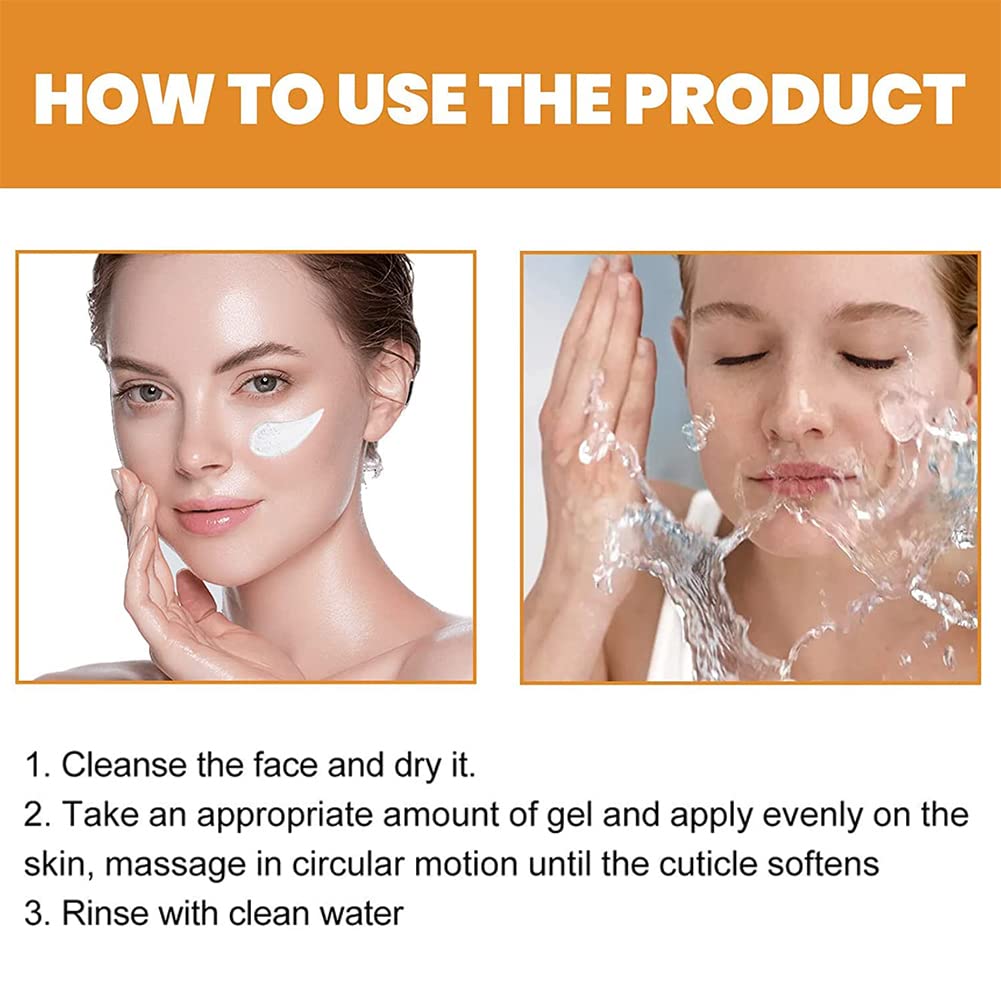 Kwiphiny Gmeelan Orange Exfoliating Whitening Gel, Orange Exfoliating Gel Scrub Face Body Skin Whitening, Deep Cleaning Exfoliating Whitening Gel (2PC)