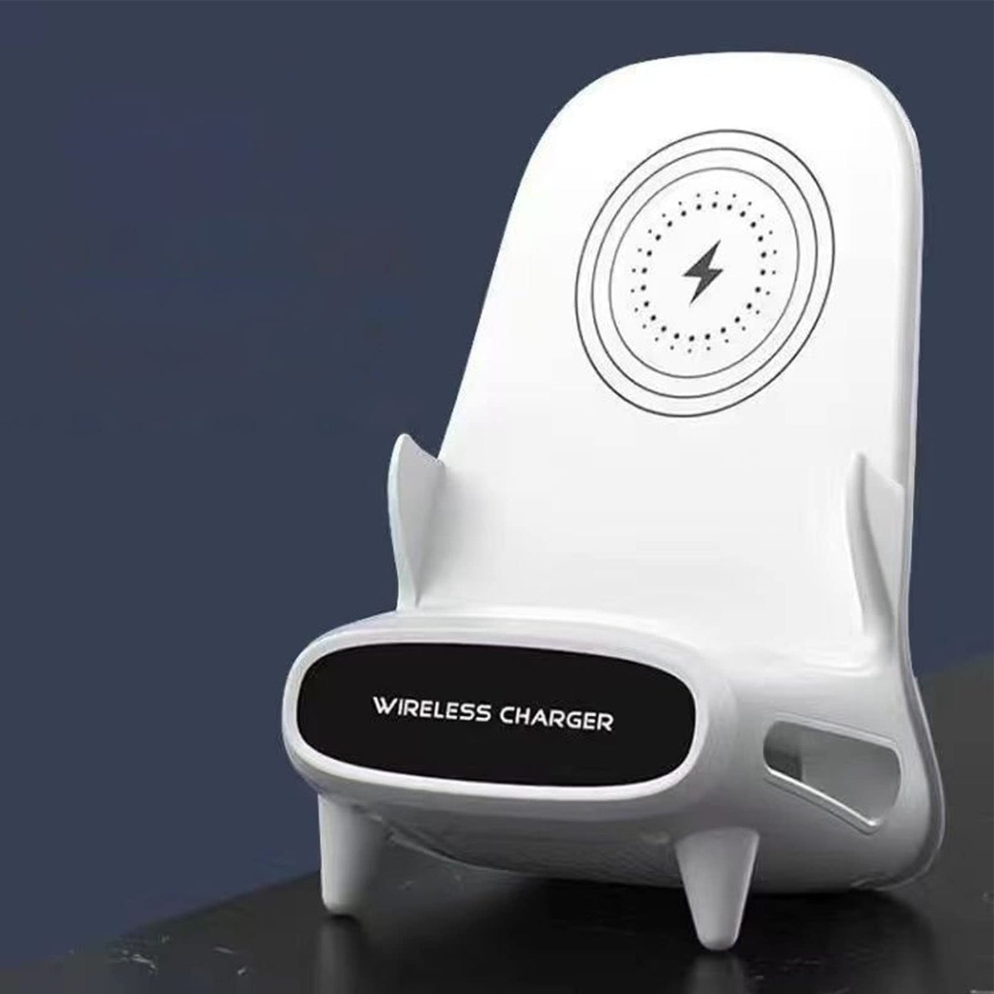 Airshi Soporte de Cargador Inalámbrico, Soporte de Carga Inalámbrico de Estilo de Silla de Detección Sensible para Oficina (Magnético)