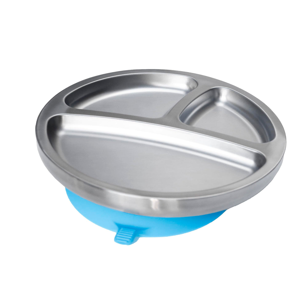 Avanchy - Plato de acero inoxidable para niños pequeños, con ventosa