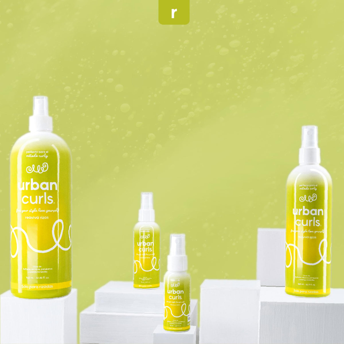 URBAN CURLS Reaviva Rizos 360 ml – Activador para Definir Rizos – Hidratación y Control de Frizz – Sin Sulfatos, Parabenos, Siliconas ni Aceites Minerales – Ingredientes 100% Naturales y Orgánicos