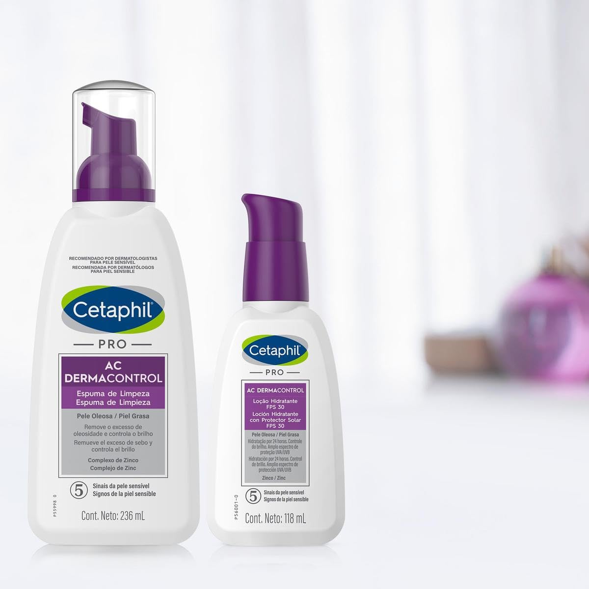 CETAPHIL PRO AC Dermacontrol 1 pz 236 ml Reduce los Niveles de Sebo Recomendada por Dermatólogos para Piel Sensible (Empaques diferentes)