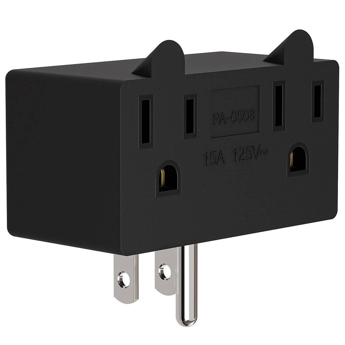 Adaptador de Corriente PA-0508 Negro de 90 Grados para Ahorro de Espacio