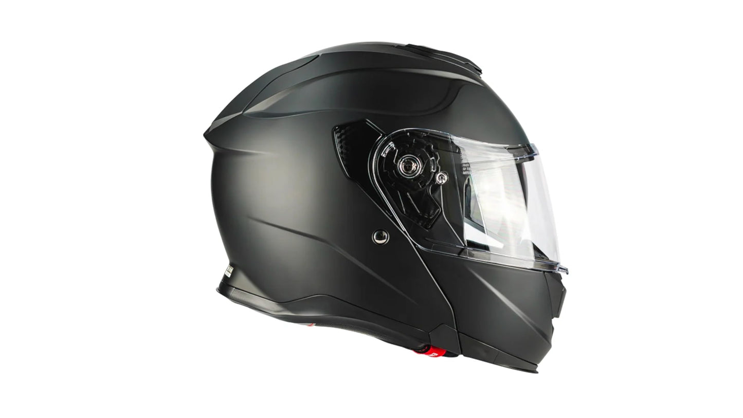 Casco MT Helmet Exodus Negro Mate ABATIBLE para Moto Doble CERTIFICACIÓN Dot Y ECE (M)