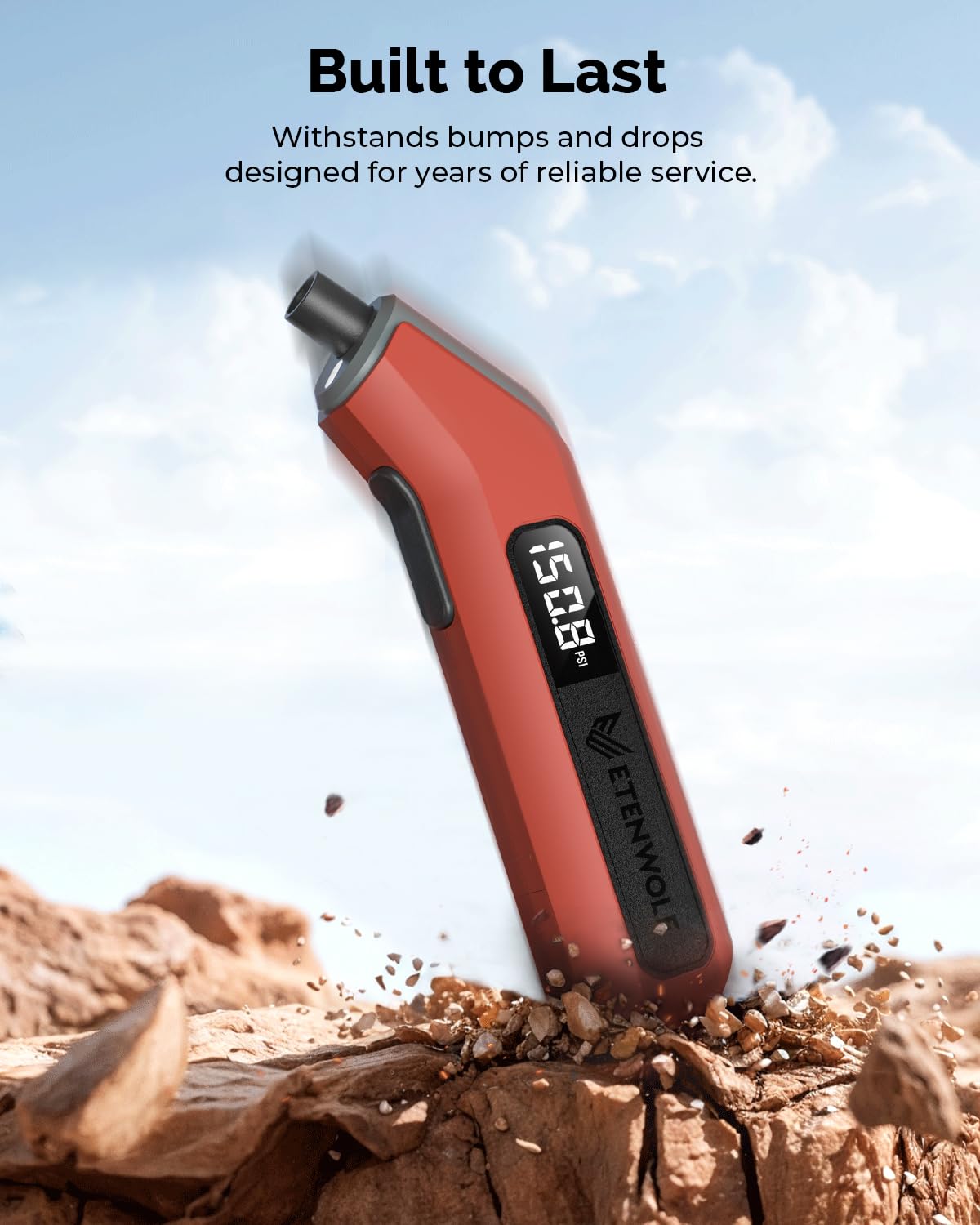 Medidor de Presión Digital de Neumáticos Industrial con Baterías AAA